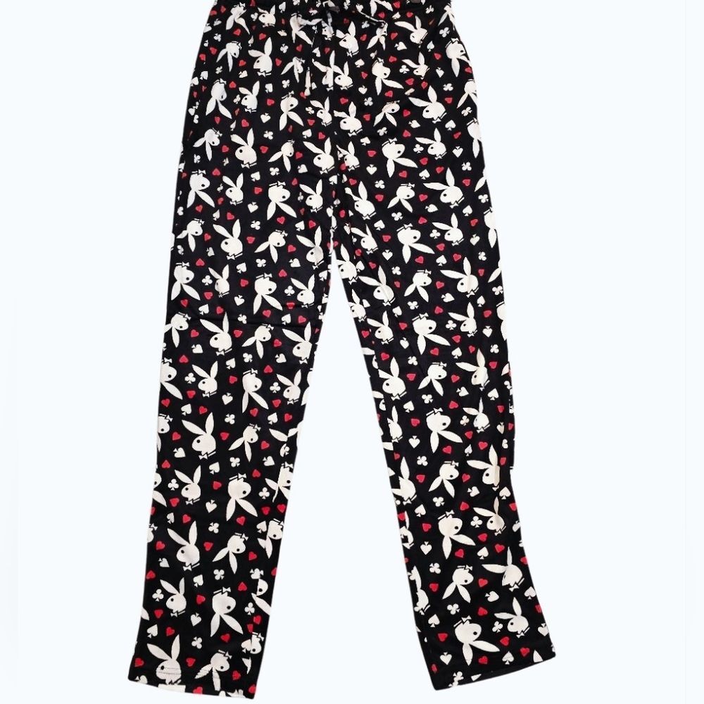 Playboy Getting Lucky Bunny Logo‎ Pocketed Fleece Lounge Pants